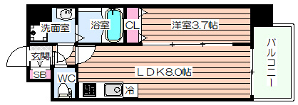 【間取り】 | アプリーレ阿波座南