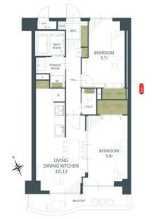 【間取り】日吉ダイヤモンドマンション2号館 