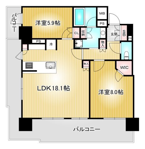 ザ・ファインタワー名古屋今池|名古屋市の賃貸ならMy賃貸の間取り|ザ・ファインタワー名古屋今池