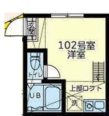 【間取り】 | ユナイト戸塚ヴェルサイユの杜 | ロフト付き！1Rのお部屋！