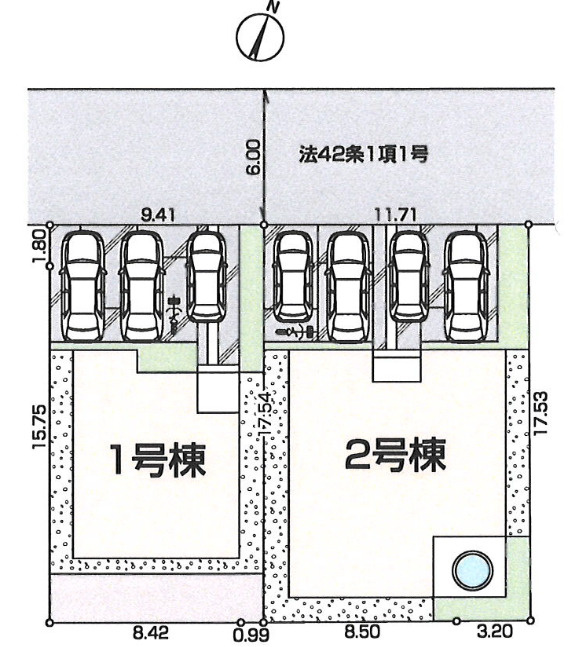 【仲介手数料無料】入間市狭山台１期全２棟１号棟　入間市の新築なら西武ハウジングの区画図