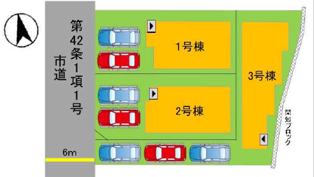城南区樋井川6丁目1期 3号棟の区画図