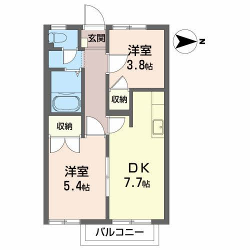 フレグランス菜恵 Ａの間取り
