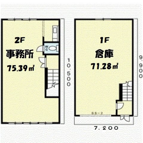 山口町名来２丁目倉庫付事務所Ⅱの間取り