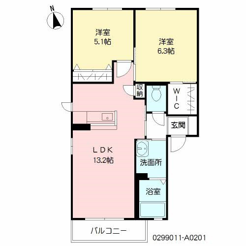 メゾン　ド　マシェリ　Ａ棟の間取り
