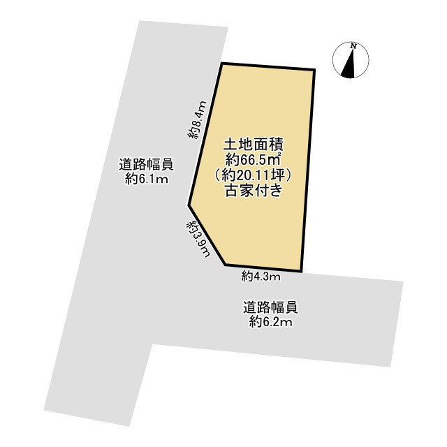 枚方市村野東町の土地図