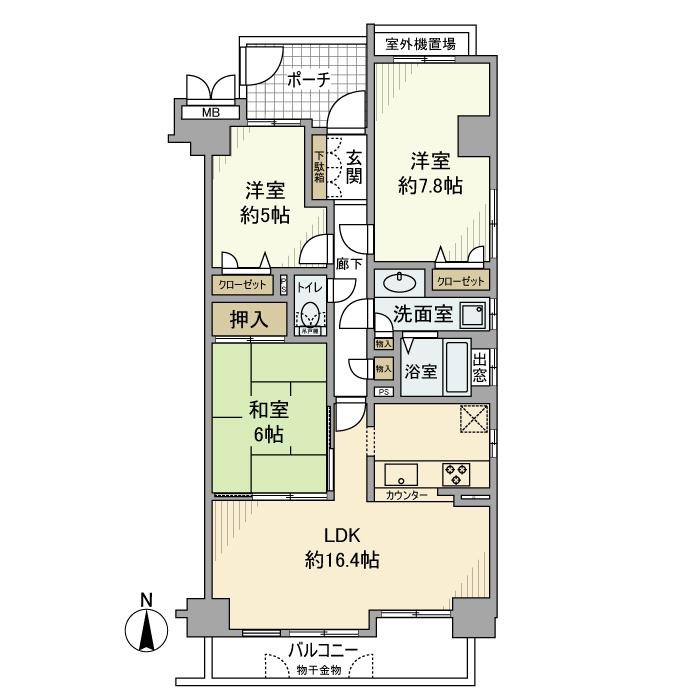 サーパス本厚木の間取り