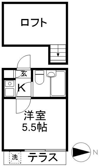 カオパレスＮｏ．８の間取り