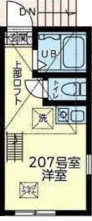 【間取り】 | ユナイト戸塚ヴェルサイユの杜 | ロフト付き！1Rのお部屋！
