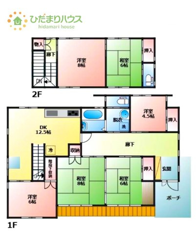 【間取り】 | 土浦市滝田2丁目　中古戸建 | 1階だけでも生活可能な広々6ＤＫ♪