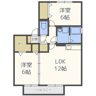 グリーンヒルミチホA棟の間取り|別号数タイプ