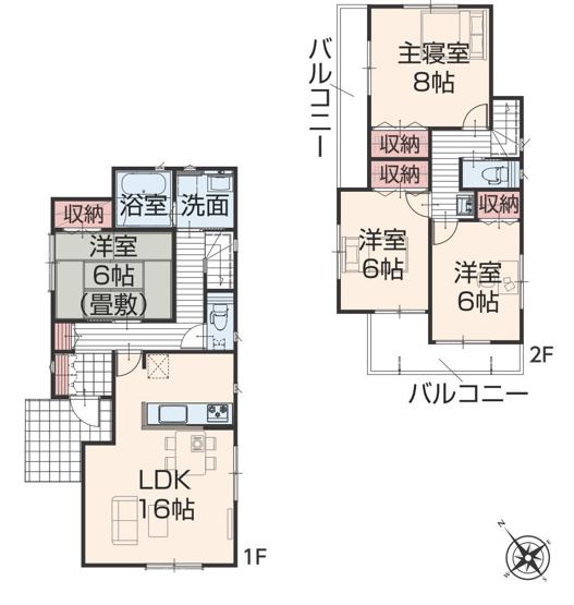 【間取り】 | 3人から4人家族には、新築戸建3LDKよりも広くゆったりした暮らしが出来る4LDKがおすすめです。家の中が広いことで、家族全員で団らんのできるリビングの他、子供1人に1部屋を割り当てることも可能です。