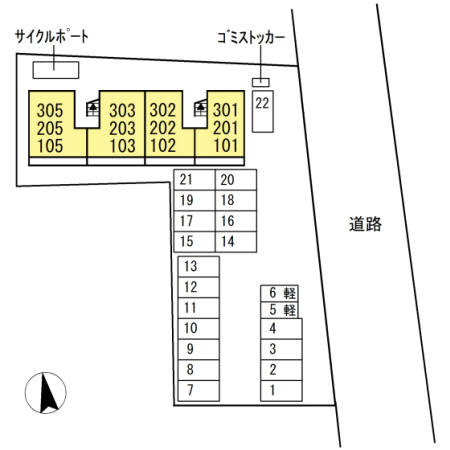 ボナール下硯川の区画図
