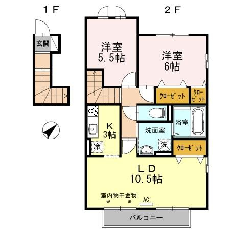 【間取り】 | ウエストコテージ