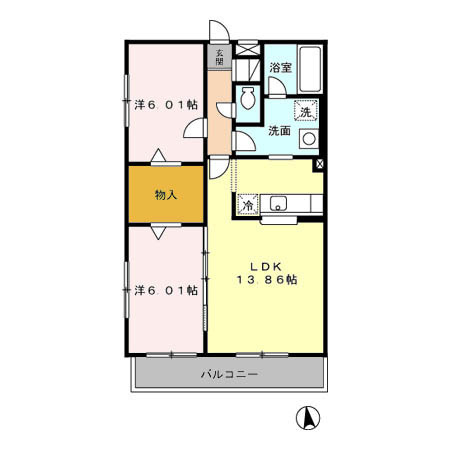 ロイヤルガーデン原田の間取り|別号数タイプ