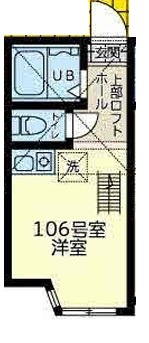 【間取り】 | ユナイト戸塚ヴェルサイユの杜 | ロフト付き！1Rのお部屋！