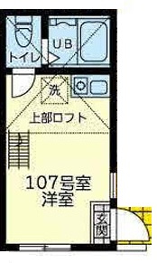 【間取り】 | ユナイト戸塚ヴェルサイユの杜 | ロフト付き！1Rのお部屋！