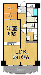 夙川グリーンタウン北棟の間取り