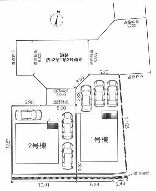 厚木市関口第18　新築戸建全2棟　1号棟の区画図