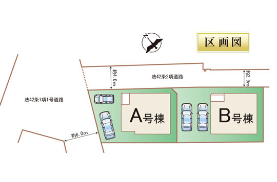 多賀城市伝上山2丁目の区画図