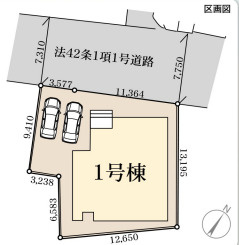 リーブルガーデン粕屋町甲仲原1丁目の区画図