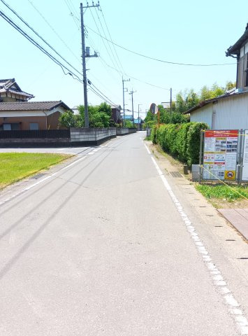 つくば市前野　2期　2号棟の前面道路含む現地写真