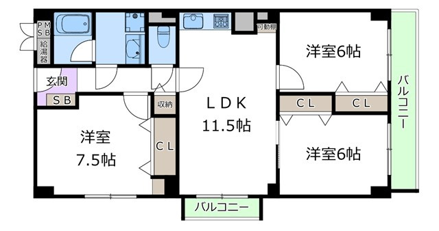 【間取り】 | 千里泉ヶ丘スカイハイツ1号棟 | エイブルにて取扱い可能な住宅ローンは、全部で10種類以上！お客様にピッタリの住宅ローンを当社のFPよりご案内させて頂きます。住宅ローンのご相談だけでも、お気軽にご相談下さいませ。