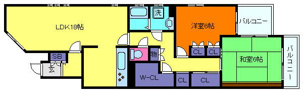 御影大蔵マンションの間取り
