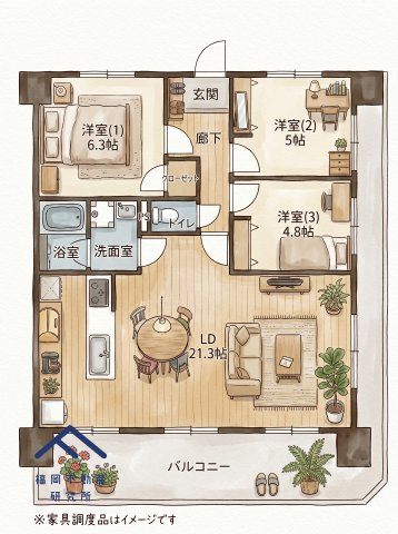 三愛シティライフ吉塚の間取り