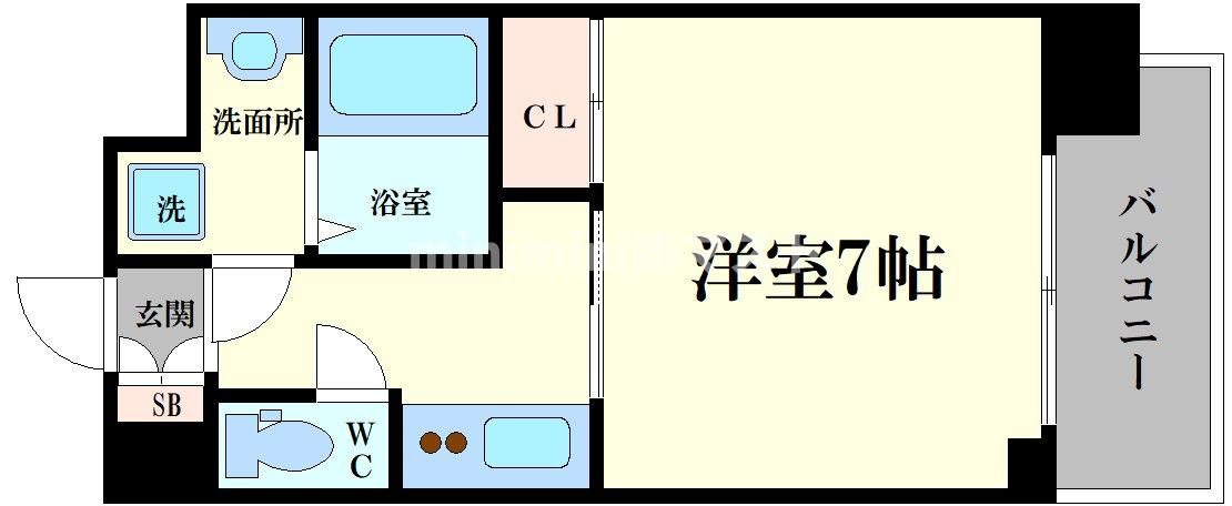 エスレジデンス福島グランデの間取り