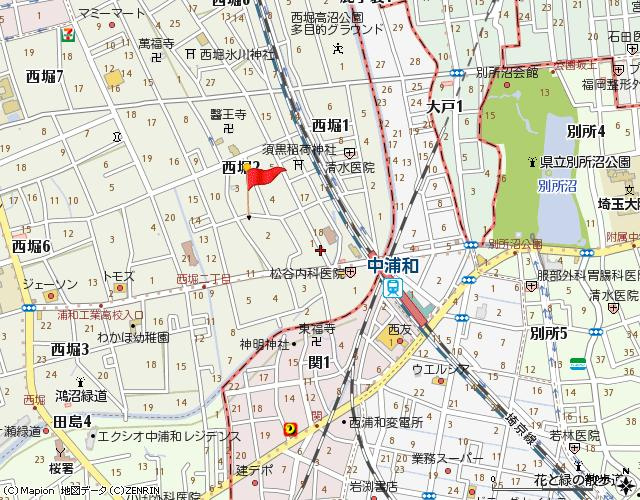 エムハイツの地図