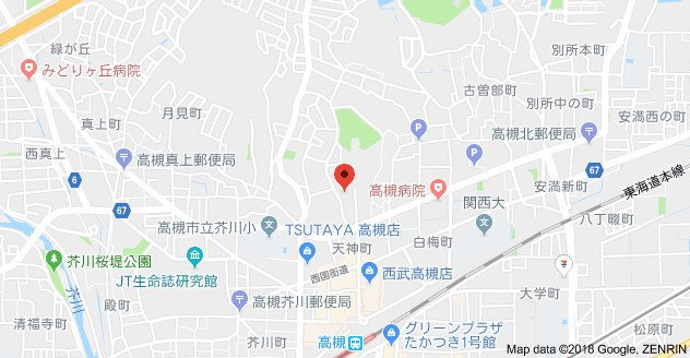 サンヴェール高槻の地図