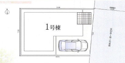 高座郡寒川町一之宮　新築戸建　全１棟の区画図