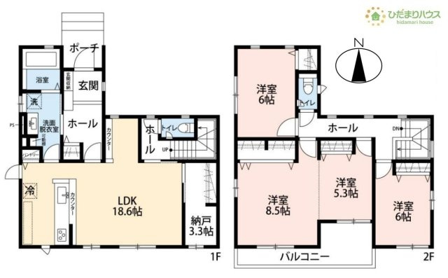 【間取り】 | 筑西市市野辺　中古戸建 | こたつや扇風機などの季節物もポンポンしまえる大容量の納戸付き♪