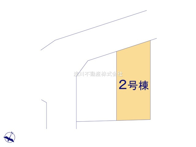 八王子市　西寺方町　新築一戸建て　０１期の区画図|～前面6ｍ道路につき駐車もしやすいです～