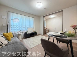【居間・リビング】 | 家具・家電の備え付けはありません。