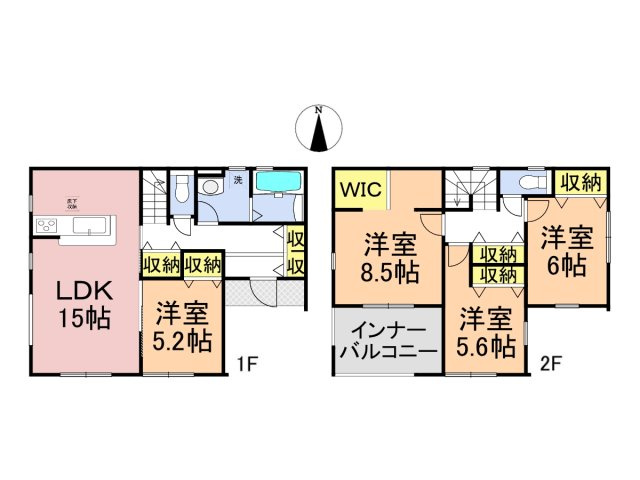 リーブルガーデン　岐阜市茶屋新田2丁目　全2区画分譲の間取り|■1号棟　■ヤマダ不動産　株式会社リライフ　
■夢のマイホーム購入をフルサポートします！