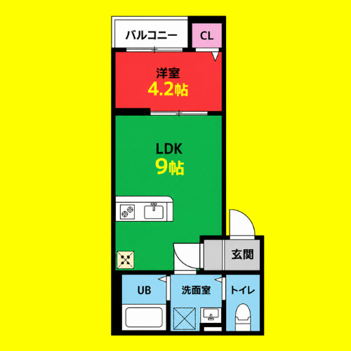 PLUM　FIELD　六番町　(プラムフィール　名古屋市賃貸　仲介手数料無料の間取り
