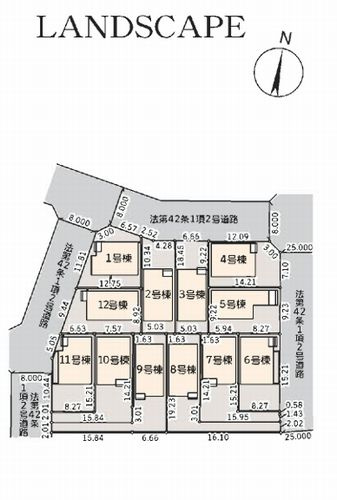 【区画図】 | 【仲介手数料０円】藤沢市葛原第2　新築一戸建て　全12棟 | 【仲介手数料０円】藤沢市葛原第2　新築一戸建て　全12棟