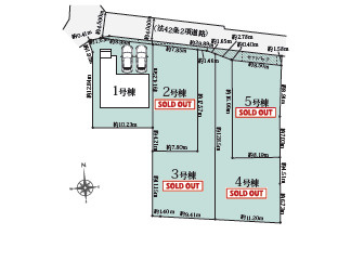 平塚市入野4期　新築戸建　全5棟1号棟の区画図