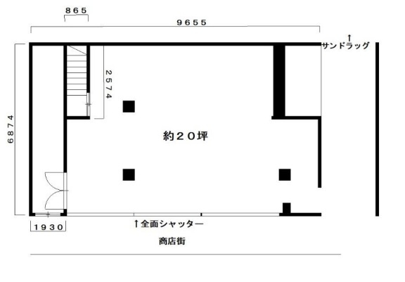 城東市場内店舗の間取り