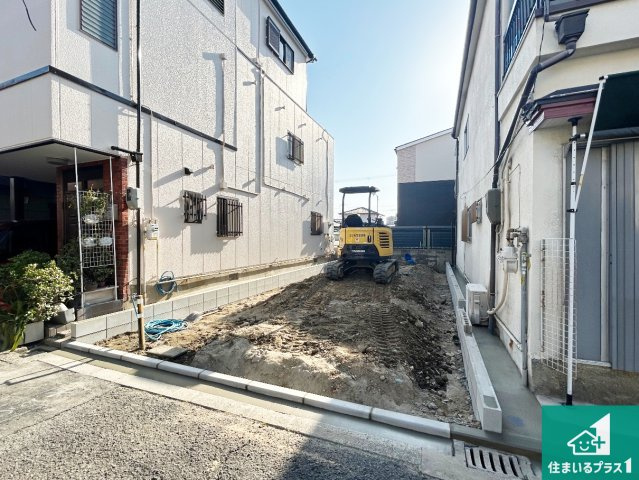 大阪市東住吉区住道矢田　第23期　新築一戸建ての外観|周辺は落ち着いた街並みの住宅地！子育てがしやすい住環境です！まだ未完成ですが、現地でしかわからない事もございます。是非一度ご覧ください。