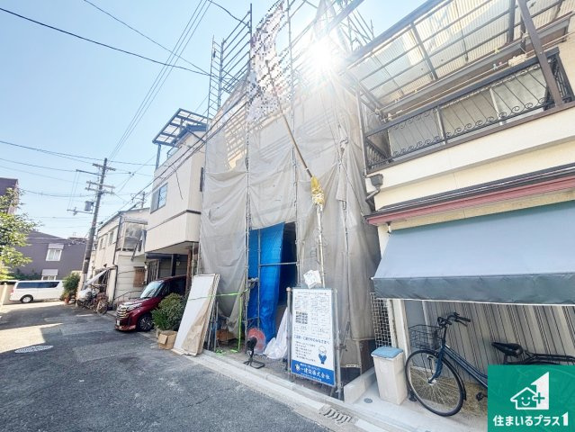 大阪市東住吉区住道矢田　第23期　新築一戸建ての外観|周辺は落ち着いた街並みの住宅地！子育てがしやすい住環境です！まだ未完成ですが、現地でしかわからない事もございます。是非一度ご覧ください。