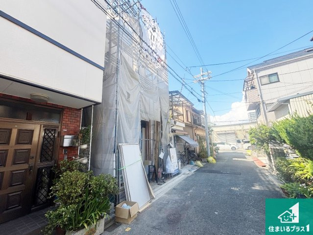 大阪市東住吉区住道矢田　第23期　新築一戸建ての外観|周辺は落ち着いた街並みの住宅地！子育てがしやすい住環境です！まだ未完成ですが、現地でしかわからない事もございます。是非一度ご覧ください。