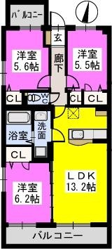 ラフィーネの間取り