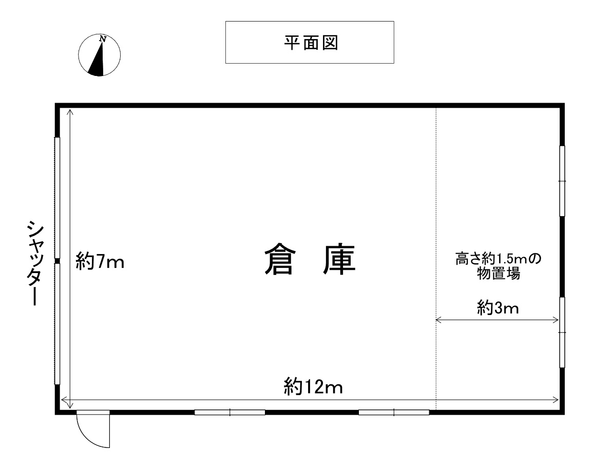 鳥取県西伯郡南部町阿賀　倉庫の間取り