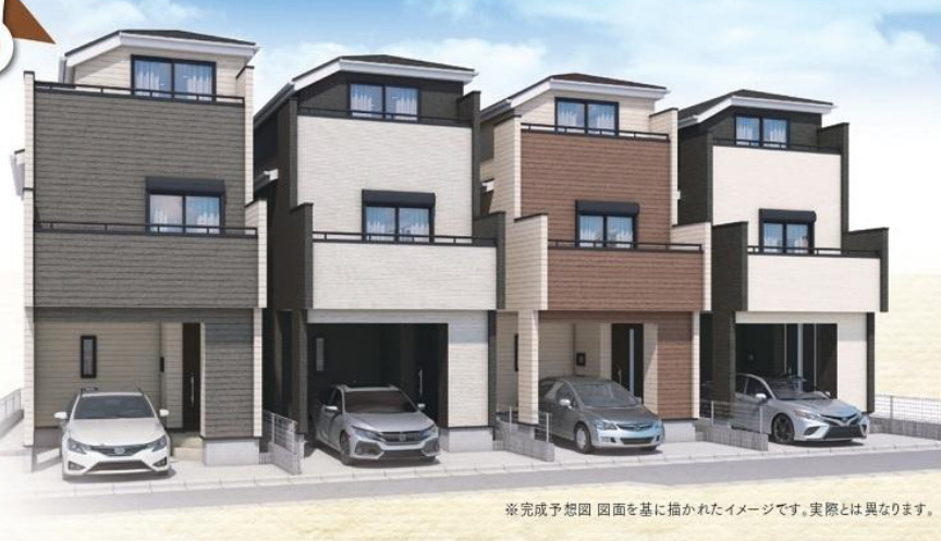 泉区中田北2丁目 新築戸建 4790万円の外観パース