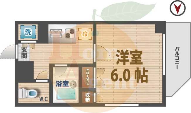 【間取り】 | ルーブル荻窪弐番館 | 1Kのお部屋です。