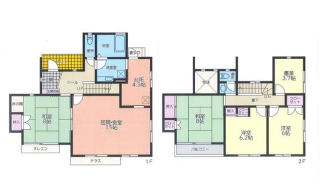 【間取り】 | 八千代市大学町２丁目　中古戸建て | 間取り図
