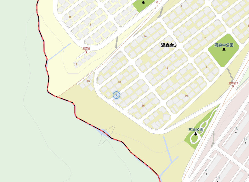 神戸市東灘区渦森台三丁目　中古戸建の地図
